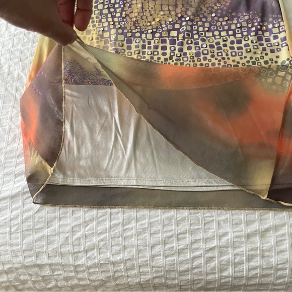 Jane Doe Collection Vintage Multicolor Patterned Midi Skirt - Picture 3 of 9